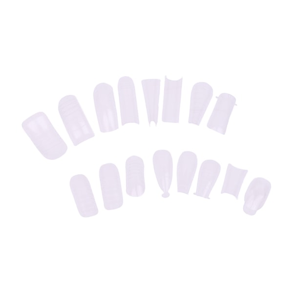 60 Stk ABS Forlængelse Nail Forms For UV Gel Polish False Nail Art 6