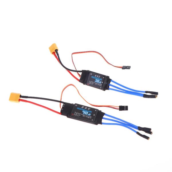 1 stk 30/40A Børsteløs ESC 2-4S Elektronisk Hastighedsregulator Med 30A XT60 plug