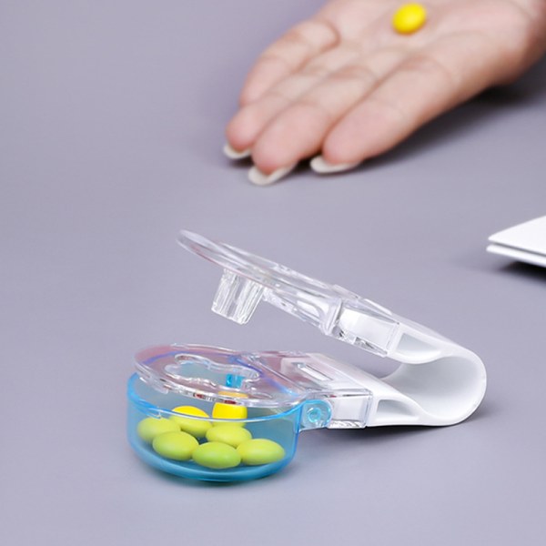 Portable Pill Taker Remover Tabletter Pills Blister Pack Åpner Blue