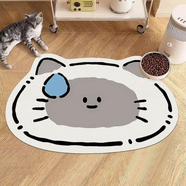 Tegneserie kæledyrsfodringsmåtte til katte og hunde måltidsmåtte til Abs A5 40x60cm