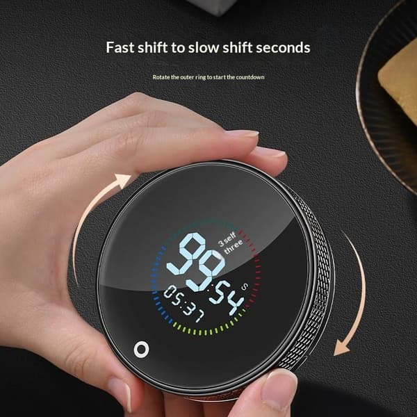 Magnetisk køkkentimer Digital timer Manuel nedtælling Roterende ti A1