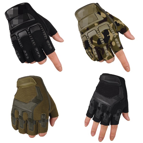Utomhus taktiska handskar militära halvfinger fiske ridning spo color B