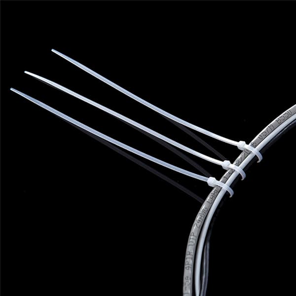 100 stk Fastgør Hvid Sort Kabel Wire Zip Binde Selvlåsende Nylo Black L