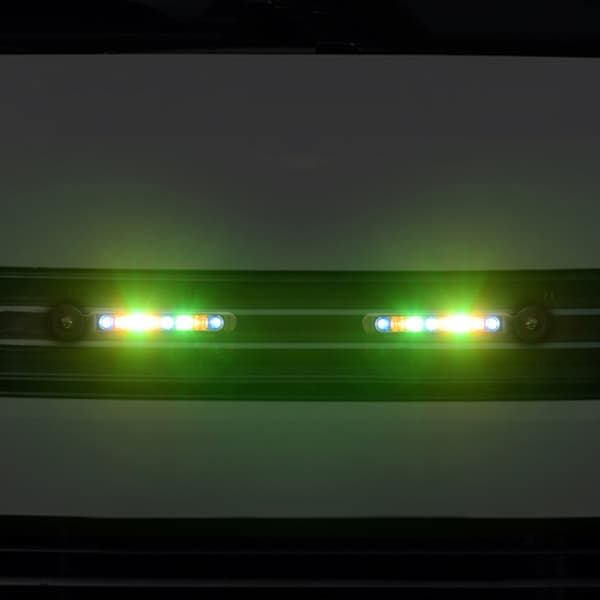 Bil LED varselljus med vinddriven fläkt strålkastare Aux color