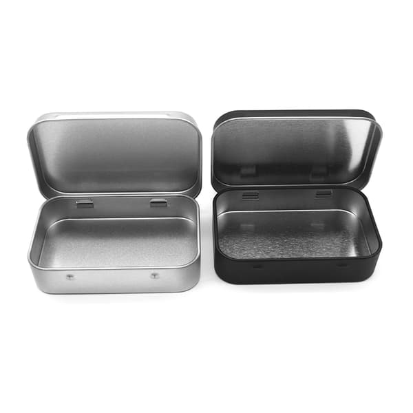 Survival Kit Small Tom Metal Tin Sølv Sort Flip Opbevaring Bo Silver