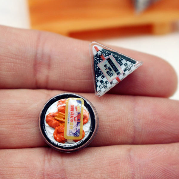 2stk Dukkehus Sushi Bento Modell Dukkehus Miniatyrdukker Hou B