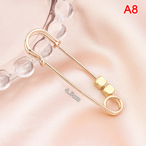 Justering Justerbar Gold Brosch Heart Star Fasta kläder Wais A8