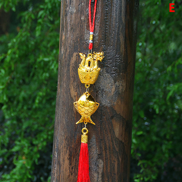 Zodiac Dragon Anheng Dekor Maskot Hjem Bilhengende Ornamenter N E