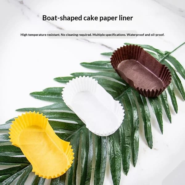 1000 stk. engangs bageforme til brød, papir bageforme, cupcakeforme White
