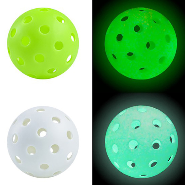 Luminous Pickleball Slitstarkt Nattljus Utomhustävling Bild Green
