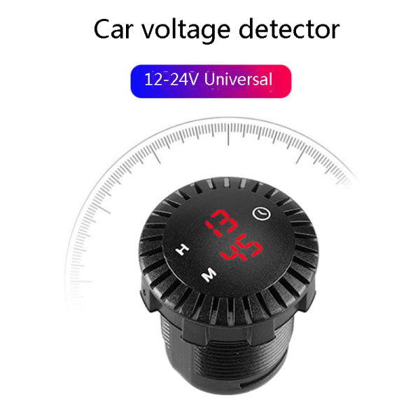 12V/24V Automotive Car Boat Motorcycle Touch Digital Clock LED Red