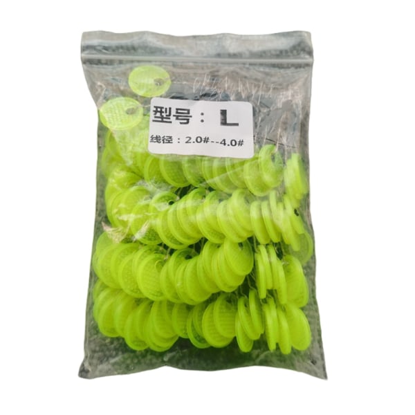 120 stykker 20 Pack Space Bean Gummi Hav Karpefiskeri Sort Rub yellow XS