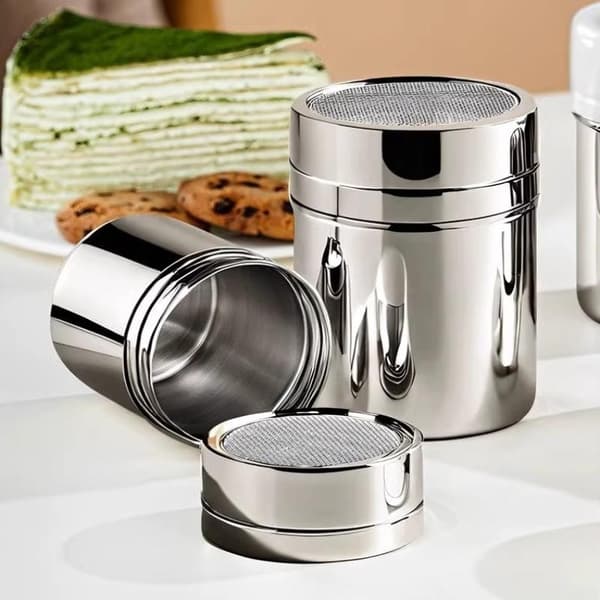 Støver med låg Kakaopulver Kaffe Rustfrit Stål Støver Fi