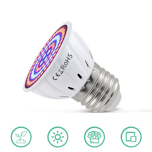 LED Vekstpære E27 220V Fullspektrum 48/60/80LED Lampe B