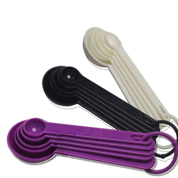 5 kpl leivontatyökaluja Muovinen mittalusikan mittalusikka Purple