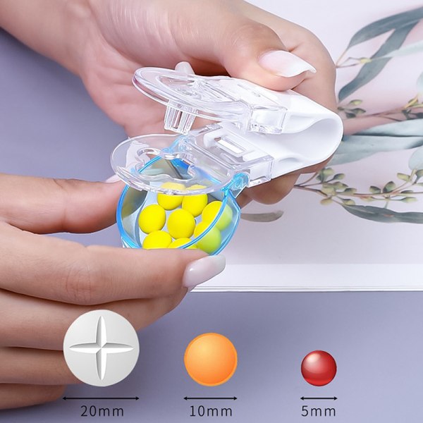 Portable Pill Taker Remover Tabletter Pills Blister Pack Åpner Transparent