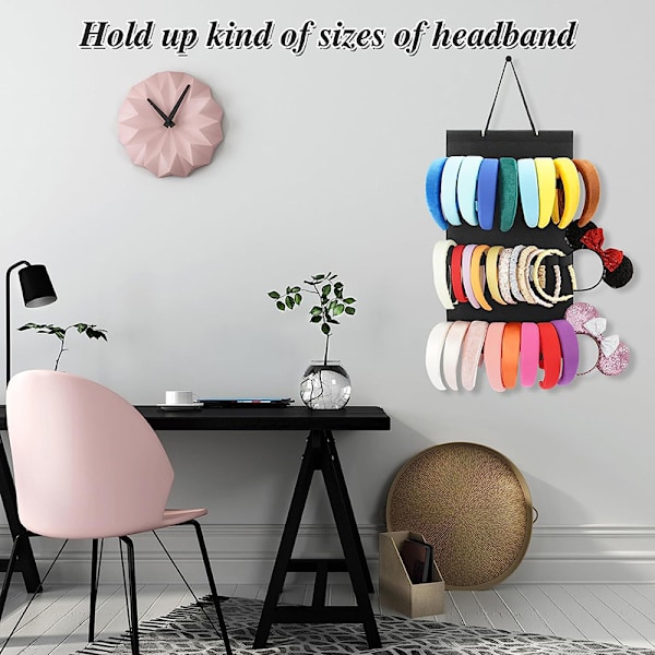 Pannbandshållare Hårbågar Organizer Display Förvaringsvägg Hangin White 40 grids
