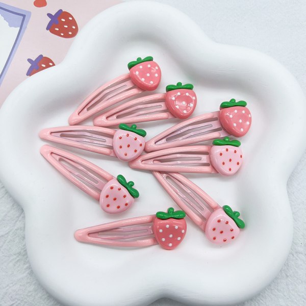 2kpl e Sweet Strawberry Hiusneula Ihana vaaleanpunainen hiusklipsit Tytöt Ha A2