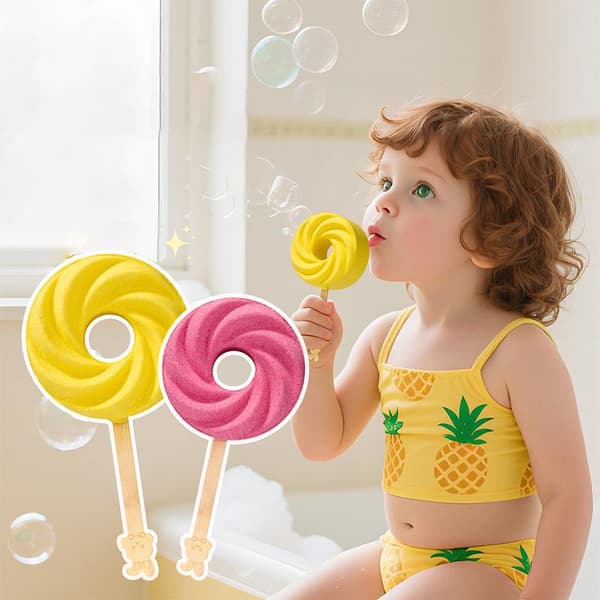 e Lollipop Badbomb för roliga badstunder Pink