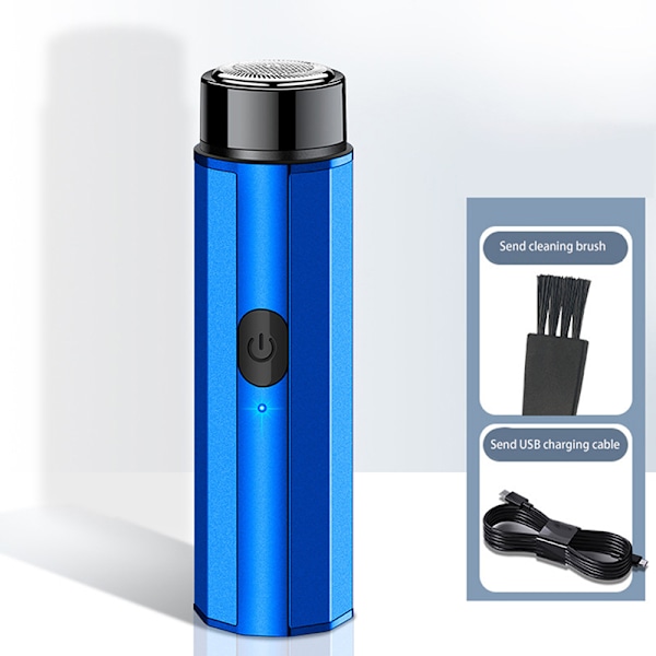 Mini sähköparranajokone miehille Kannettava sähköinen partaveitsi, USB Black