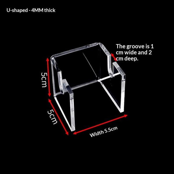 Håndventilator Display Stand Beslag Klar Akrylholder Sammenfoldelig Fa Transparent 2