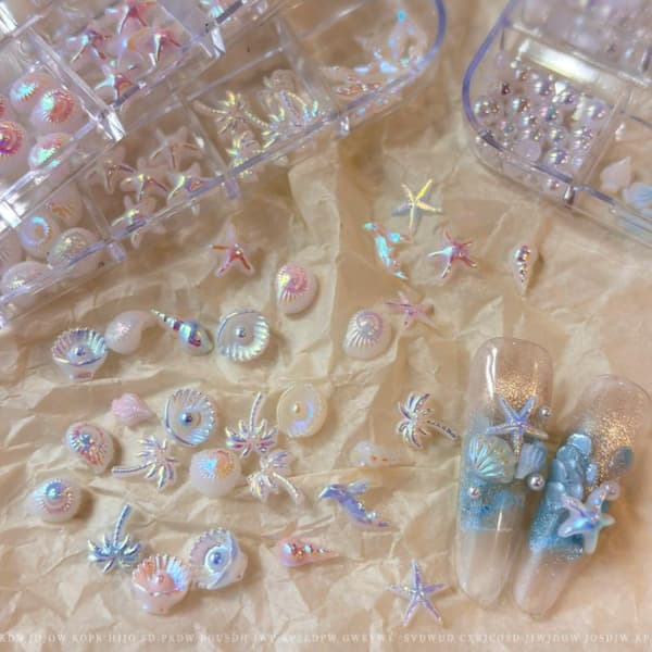 12 Gitre Mix Aurora Ocean Series Perle Fishtail Rhinestones Sta A5