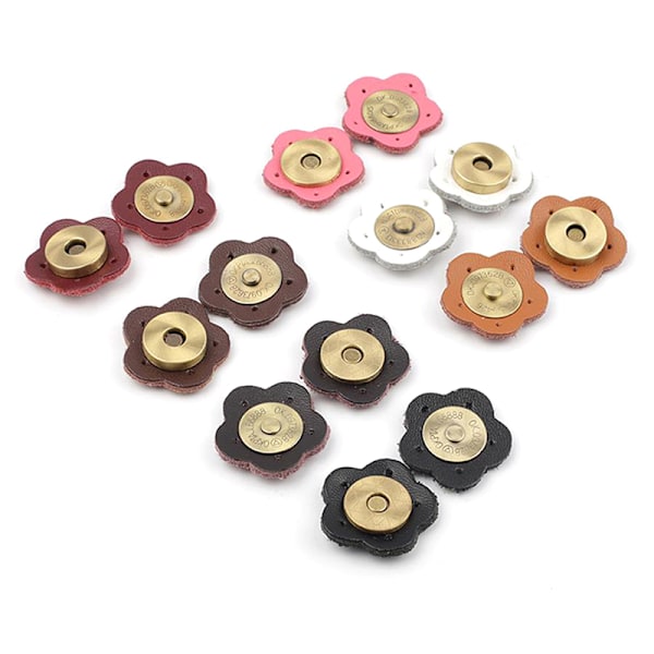 Bagagetaske Magnetiske knapper til kvinder Håndlavet DIY-håndtaske Acc Wine red Wine red