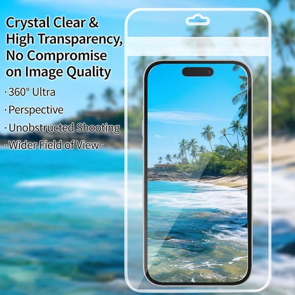 Universell Transparent Regntät Telefonpåse Vattentät Touch Ph B