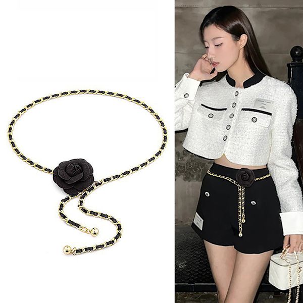 1 kpl Camellia Waist Chain -tarvikkeet Uudet pienet tuoksuvat kukat White