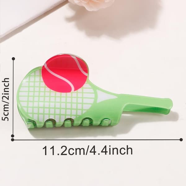 Hårklemme med tennisracketdesign i eddiksyre A2