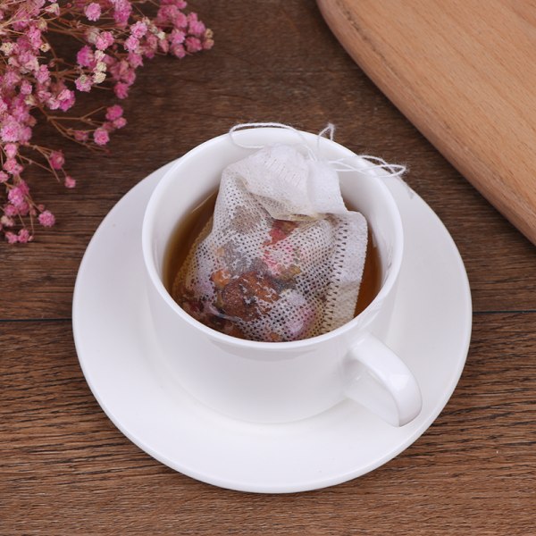 100st/lot Påsar Tepåsar Infuser Med String Heal Seal 7 x 9cm
