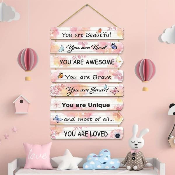 Putuo Decor 1 stk. inspirerende citater træskilt \"You Ar\"