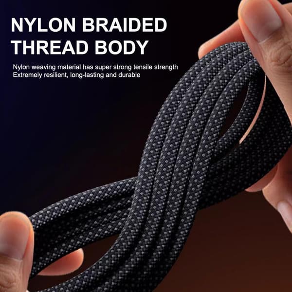 Nylon Type C USB-kabel 240W Superrask lading USB C Telefonlader C3