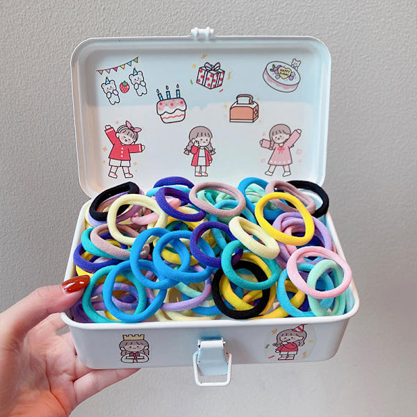 Elastiska hårband Flickor Håraccessoarer Färgglada Nylon Headba A3
