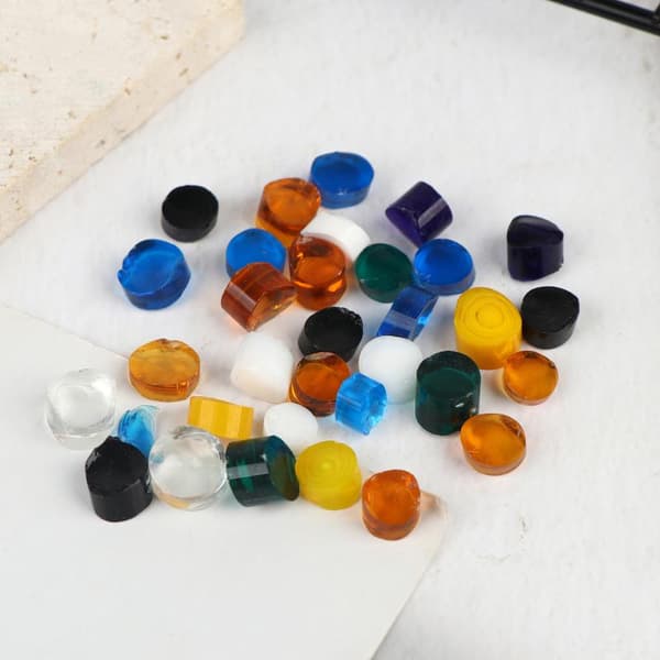 Sammensmeltning af dikroisk Millefiori Konfetti Opal Glasmaterialer til Gl A2