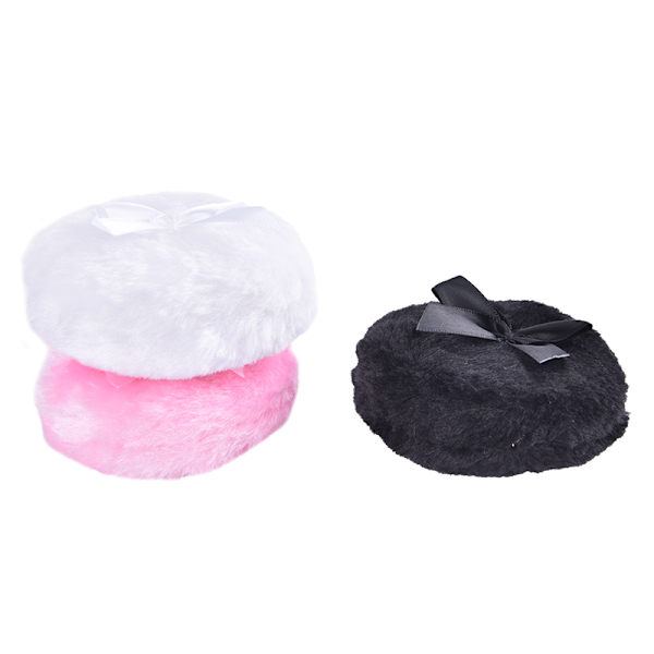 Butterfly Round Cosmetic Villus Soft Plush Powder Puff Sponge B Pink