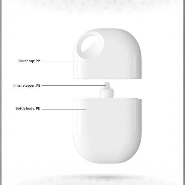 Tom 40 ml blød tube isolationscremebeholder med snor Orange