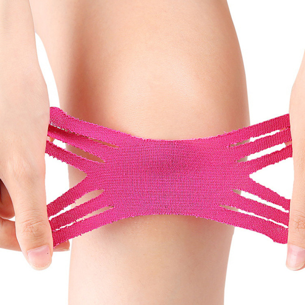 Itsekiinnittyvä terapeuttinen elastinen teippi Urheilukuntosali Fysiolihas Rose red