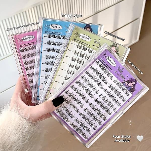 Liimattomat tekoripset Helppo kiinnitys Luonnolliset tekoripset DIY-ripset A2