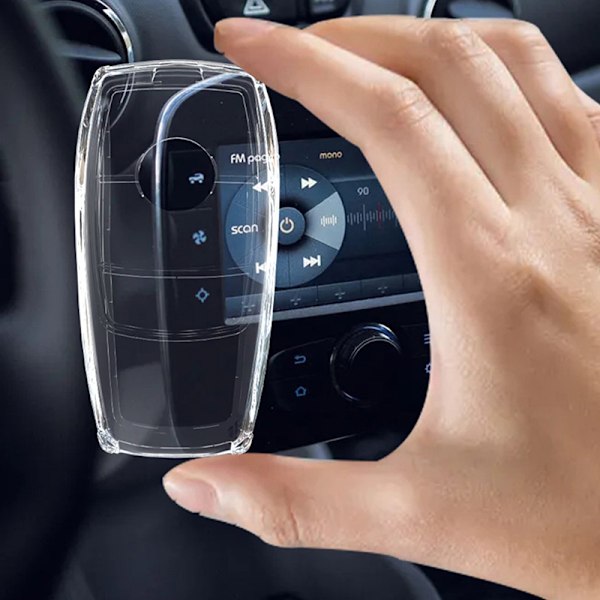 TPU Transparent Bilnøglekasse Cover til Benz Class Key Shell Pr A1