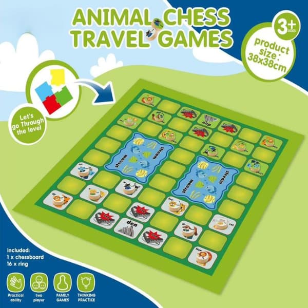 Brætspilsbord Stort Tæppe Backgammon/Firedobbelt/Kryds og Bolle A2