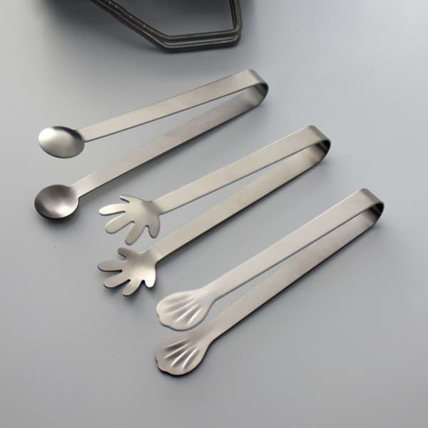 Rustfrit stål isterningklemmer Sukkertang BBQ-clips isklemme A