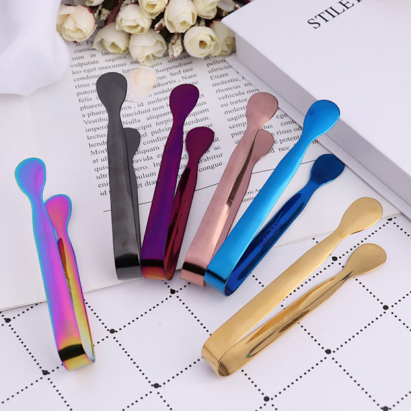 11 cm tång i rostfritt stål Clip Bröd Ice Clamp Ice Tong Bar K Silver