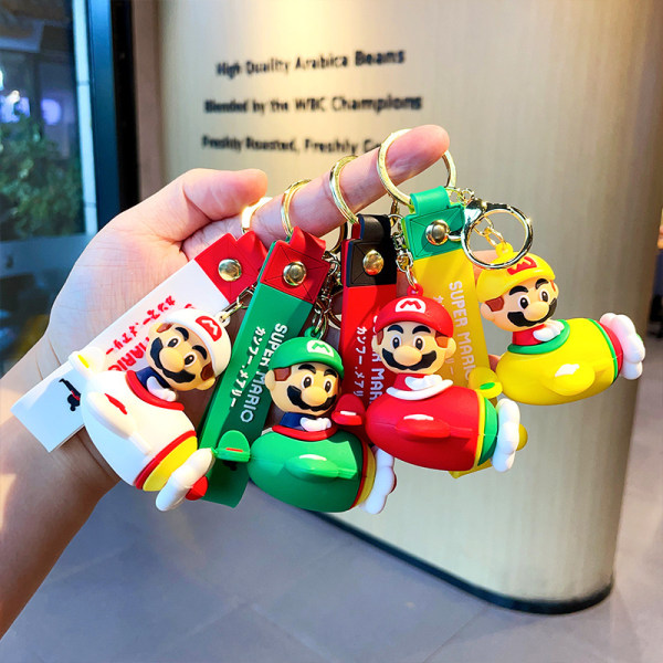 Super Mario -sarjan avaimenperä Toimintafiguuri Car Ride -sarjan Penda Yellow