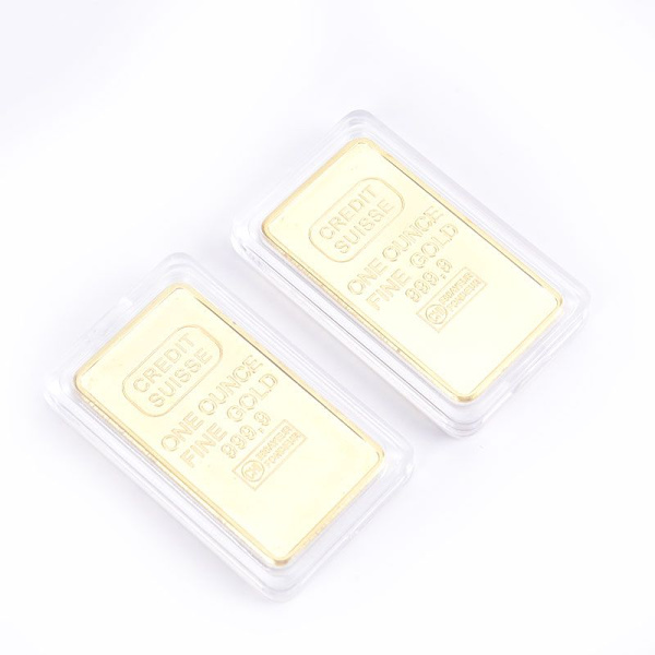 1 stk GullbelagtKredittbarre 1 OZ gullbelagt ingot Sussi