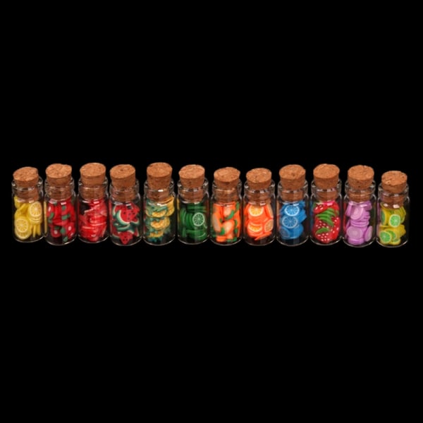 5st 1:12 Dockhus Miniatyrfrukt Assorted Glasburk Torkad Fr