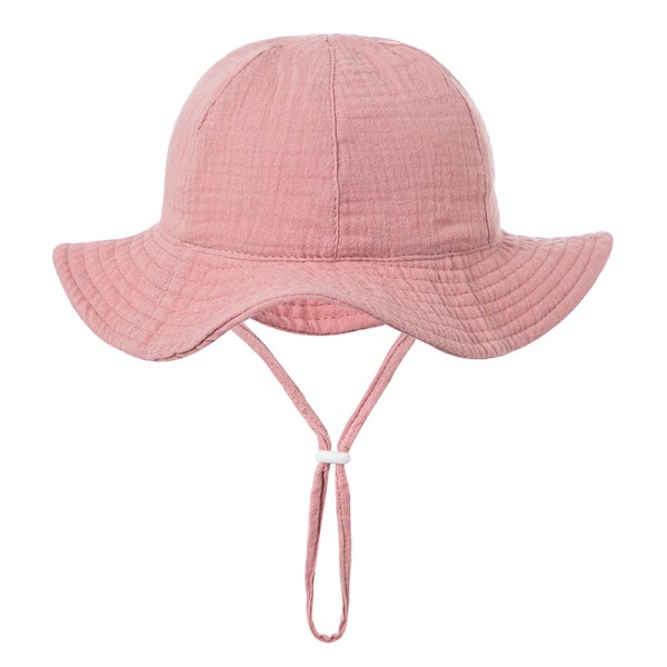 Baby Cotton Bucket Hat Uudet Lasten Ulkolippikset Unisex Print Rubber pink