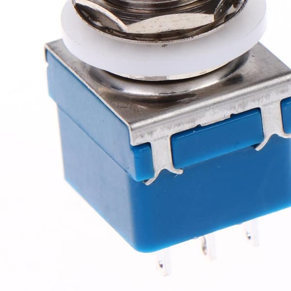 1/3 st 9-polig 3PDT gitarrswitch gitarr effektpedalbox Stomp Blue 1pcs