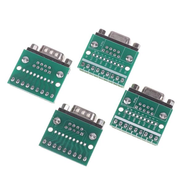 5 kpl DB9 uros-naaras-sovitinmoduuli RS232 RS485 sarja Termi B