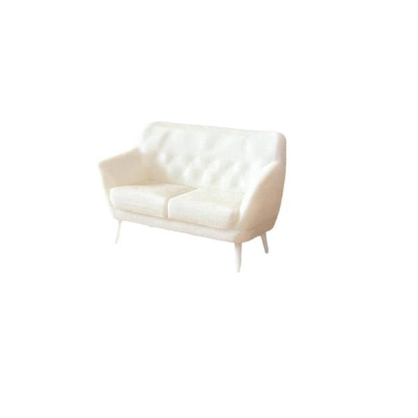 1 stk. 1/12 Mini Dobbelt Sofa Model Dukkehus Mini Stue Pels